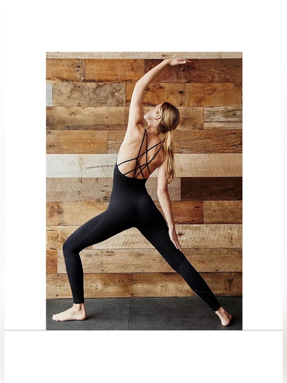 Free People Movement Women’s Black Active One Piece Jumpsuit Size M/L